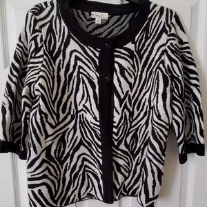 Kim Roger's animal print sweater